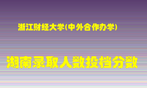 浙江财经大学在湖南历年招生计划录取人数投档分数