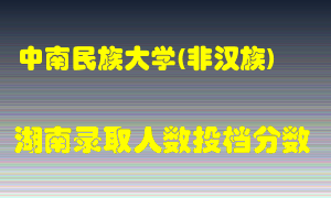 中南民族大学在湖南历年招生计划录取人数投档分数