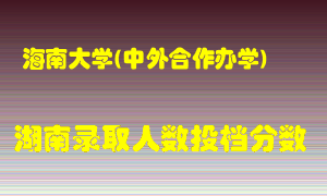 海南大学在湖南历年招生计划录取人数投档分数