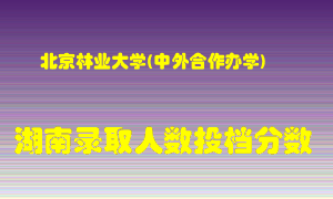 北京林业大学在湖南历年招生计划录取人数投档分数