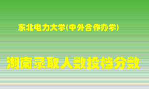 东北电力大学在湖南历年招生计划录取人数投档分数