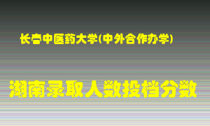 长春中医药大学在湖南历年招生计划录取人数投档分数