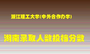 浙江理工大学在湖南历年招生计划录取人数投档分数