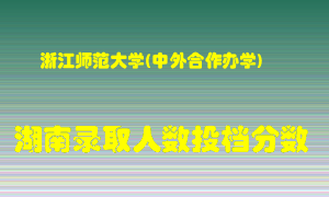 浙江师范大学在湖南历年招生计划录取人数投档分数