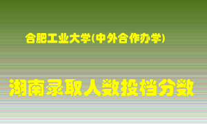 合肥工业大学在湖南历年招生计划录取人数投档分数