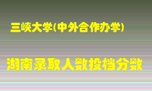 三峡大学在湖南历年招生计划录取人数投档分数