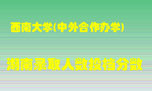 西南大学在湖南历年招生计划录取人数投档分数