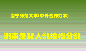 南宁师范大学在湖南历年招生计划录取人数投档分数