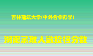 吉林建筑大学在湖南历年招生计划录取人数投档分数