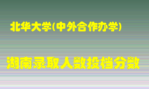 北华大学在湖南历年招生计划录取人数投档分数