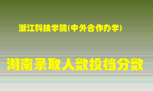 浙江科技学院在湖南历年招生计划录取人数投档分数