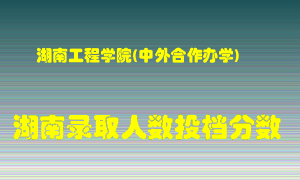 湖南工程学院在湖南历年招生计划录取人数投档分数