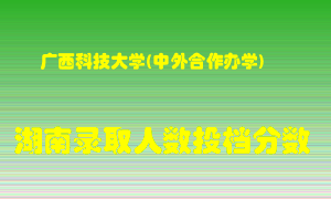 广西科技大学在湖南历年招生计划录取人数投档分数