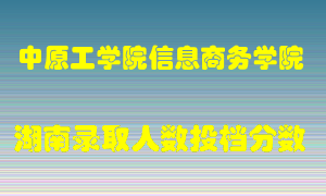 中原工学院信息商务学院在湖南历年招生计划录取人数投档分数