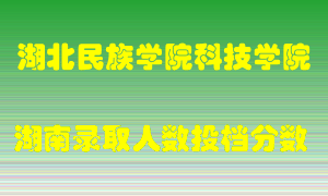 湖北民族学院科技学院在湖南历年招生计划录取人数投档分数