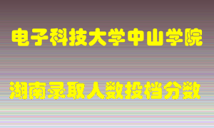 电子科技大学中山学院在湖南历年招生计划录取人数投档分数