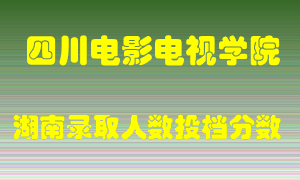 四川电影电视学院在湖南历年招生计划录取人数投档分数