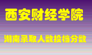 西安财经学院在湖南历年招生计划录取人数投档分数