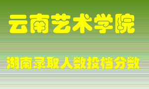 云南艺术学院在湖南历年招生计划录取人数投档分数