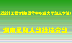 武汉设计工程学院在湖南历年招生计划录取人数投档分数