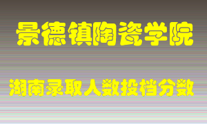 景德镇陶瓷学院在湖南历年招生计划录取人数投档分数