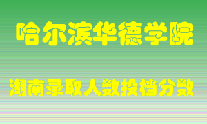 哈尔滨华德学院在湖南历年招生计划录取人数投档分数