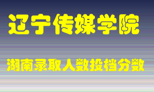 辽宁传媒学院在湖南历年招生计划录取人数投档分数