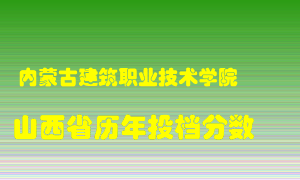 
内蒙古建筑职业技术学院
在山西历年录取分数