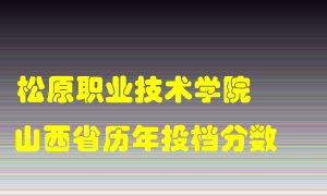 
松原职业技术学院
在山西历年录取分数