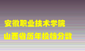 
安徽职业技术学院
在山西历年录取分数