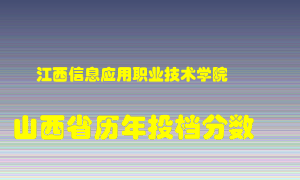 
江西信息应用职业技术学院
在山西历年录取分数