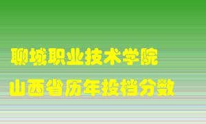 
聊城职业技术学院
在山西历年录取分数