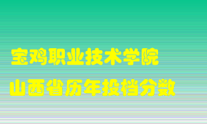 
宝鸡职业技术学院
在山西历年录取分数