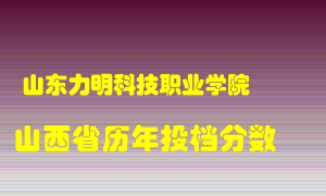 
山东力明科技职业学院
在山西历年录取分数