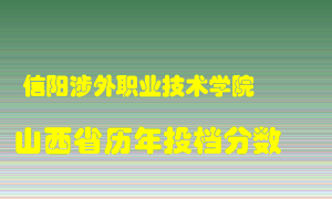 
信阳涉外职业技术学院
在山西历年录取分数