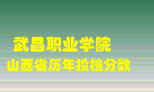 
武昌职业学院
在山西历年录取分数