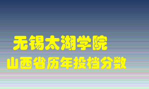 
无锡太湖学院
在山西历年录取分数