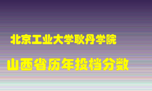 
北京工业大学耿丹学院
在山西历年录取分数