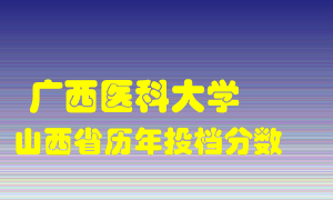 
广西医科大学
在山西历年录取分数