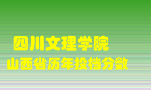 
四川文理学院
在山西历年录取分数