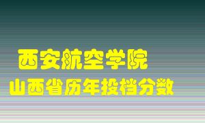 
西安航空学院
在山西历年录取分数