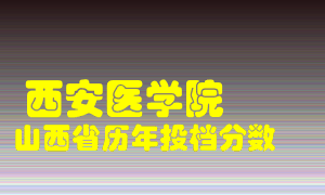 
西安医学院
在山西历年录取分数