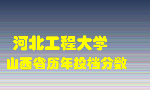 
河北工程大学
在山西历年录取分数