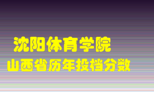 
沈阳体育学院
在山西历年录取分数