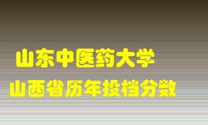 
山东中医药大学
在山西历年录取分数