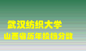 
武汉纺织大学
在山西历年录取分数