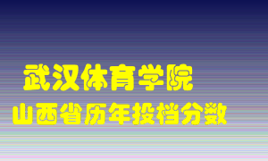 
武汉体育学院
在山西历年录取分数