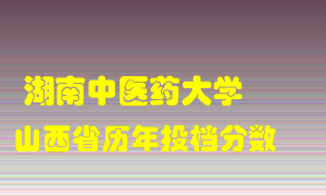 
湖南中医药大学
在山西历年录取分数