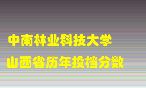 
中南林业科技大学
在山西历年录取分数