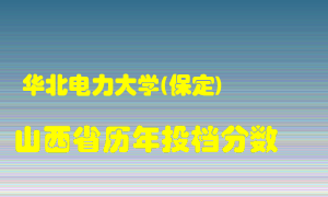 
华北电力大学在山西历年录取分数